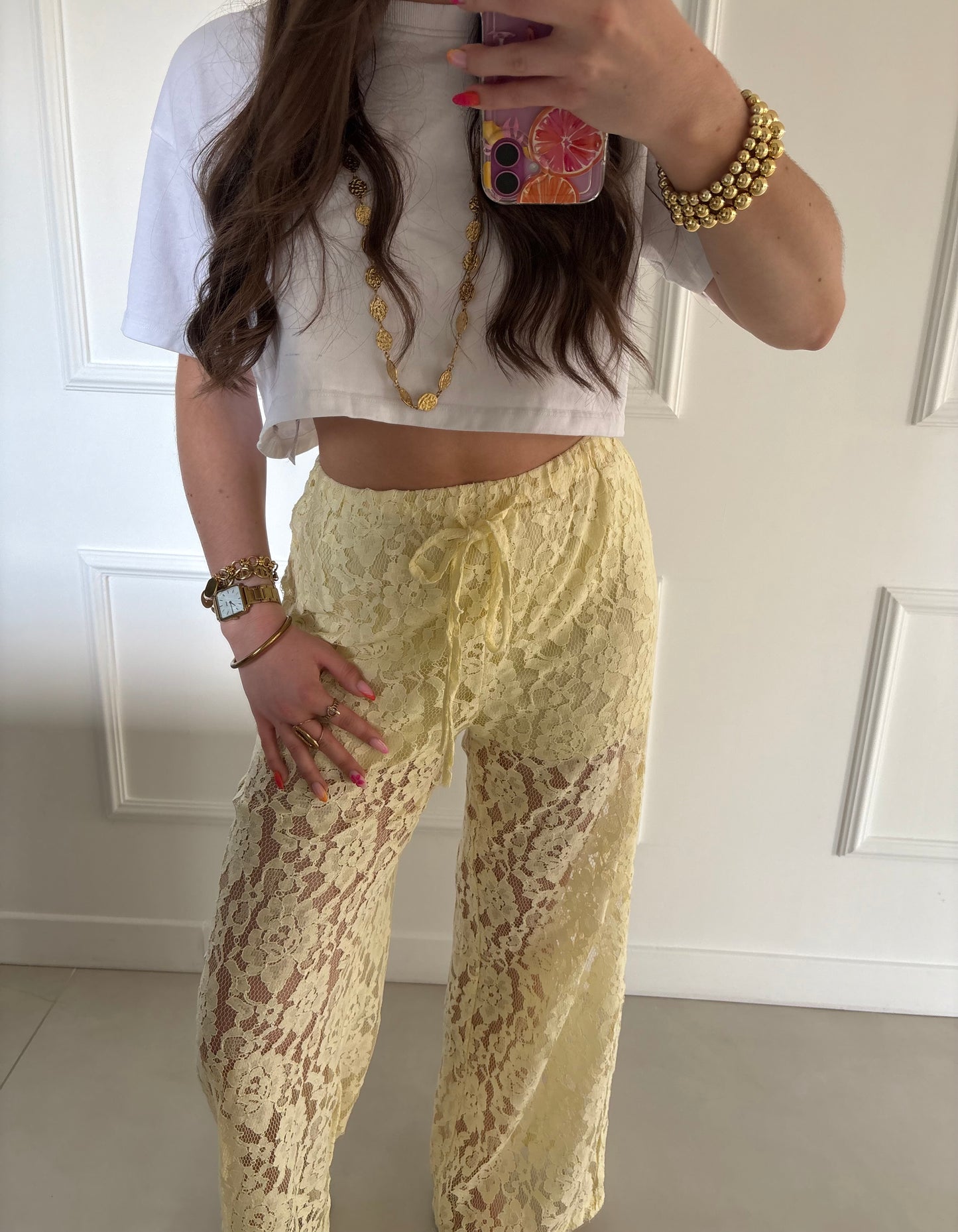 Pantalon Mia jaune